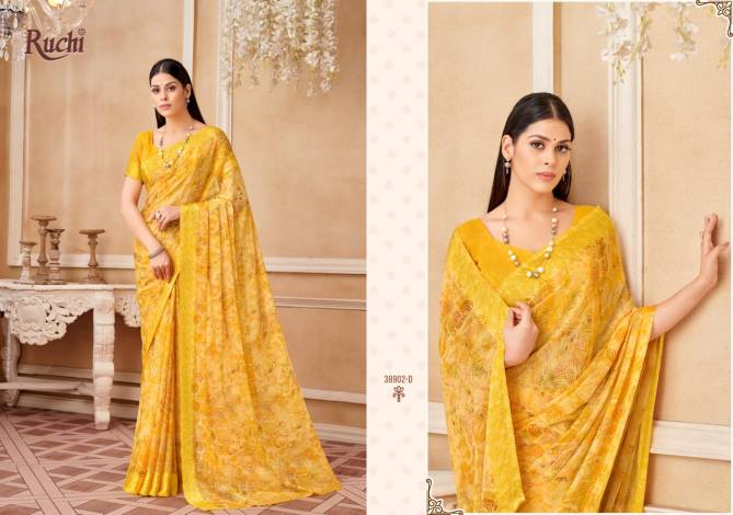 Cherry 42 By Ruchi Chiffon Daily Wear Sarees Suppliers In India